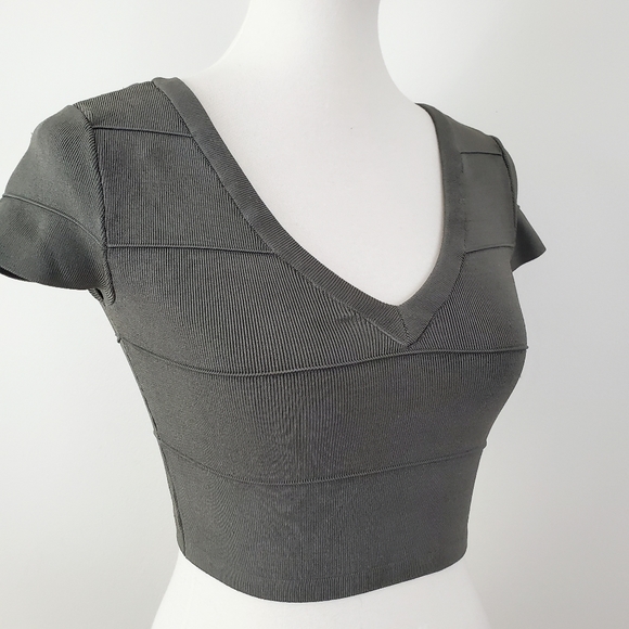 Bebe Lattice Detail Bandage Crop Top XS - Picture 6 of 11